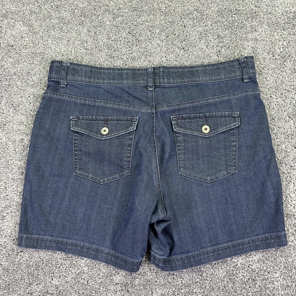 Lee Shorts Womens 12 Blue Denim Sinfully Soft Chino Stretch Casual Summer